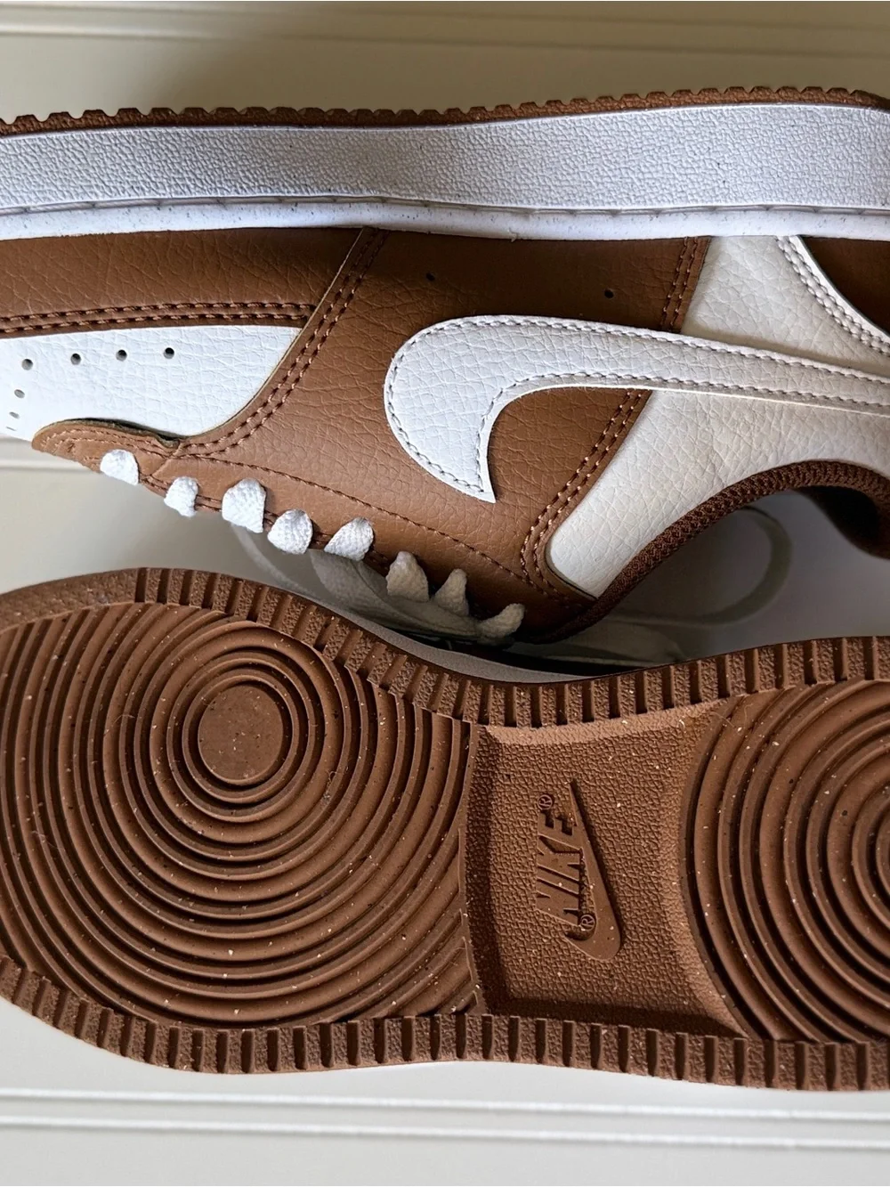 Nike Court Vision Low Light British Tan White Women’s Size 6